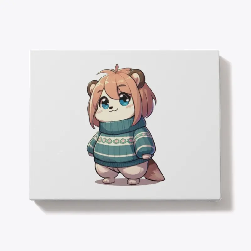 Red chibi panda