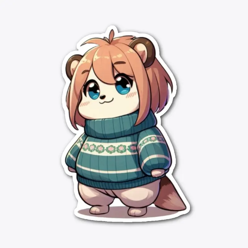 Red chibi panda