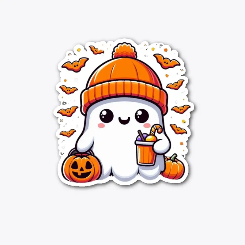 Kawaii Ghosts and Halloween Fun T-Shirt