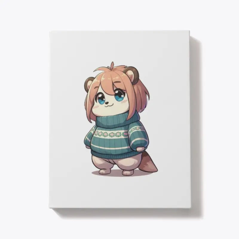 Red chibi panda